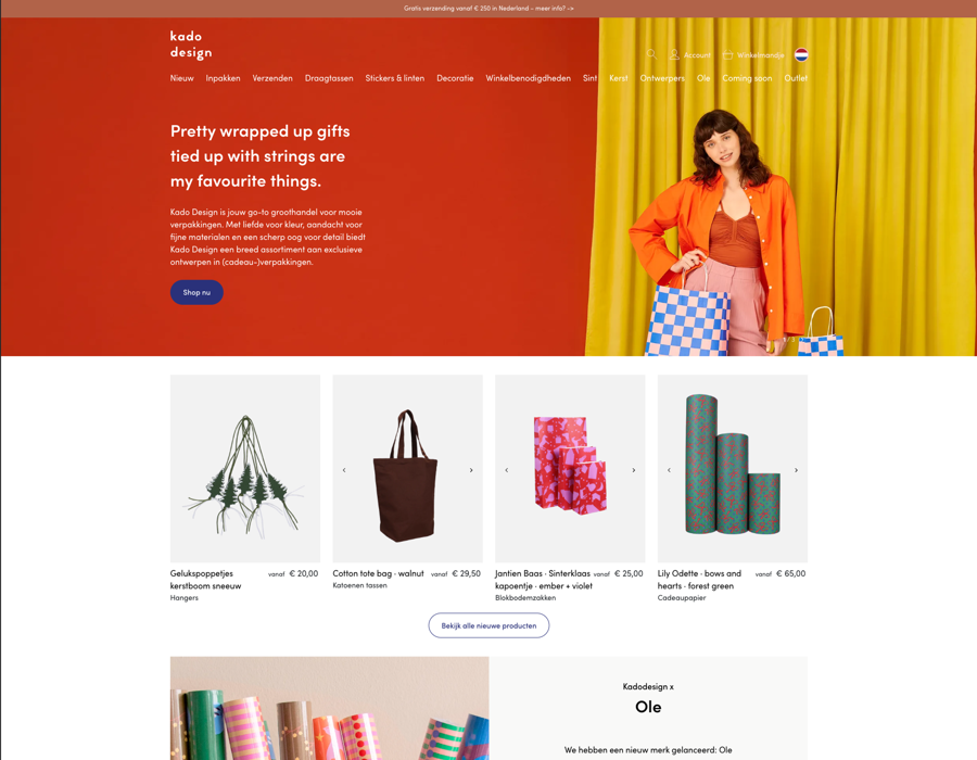 Header en impressie afbeelding van de Kadodesign case