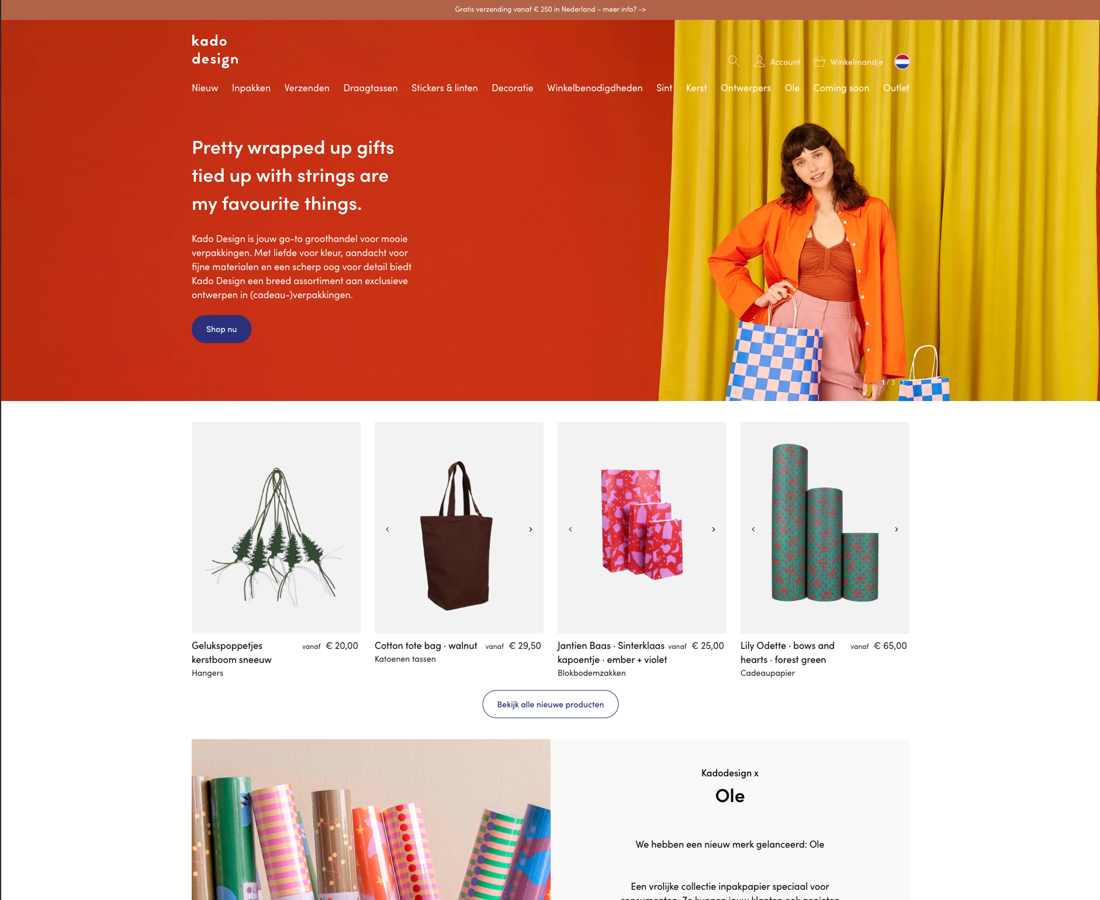 Header en impressie afbeelding van de Kadodesign case