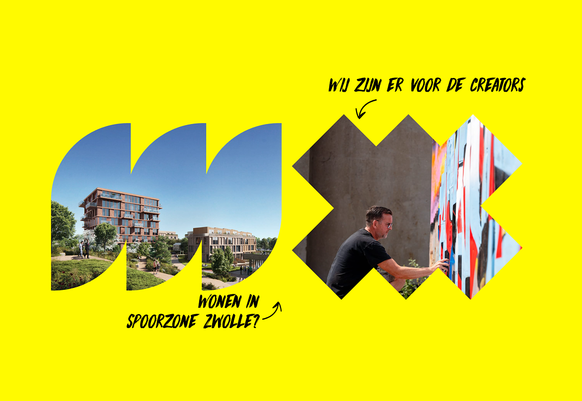 Eeen greep uit de vormen van de Spoorzone branding